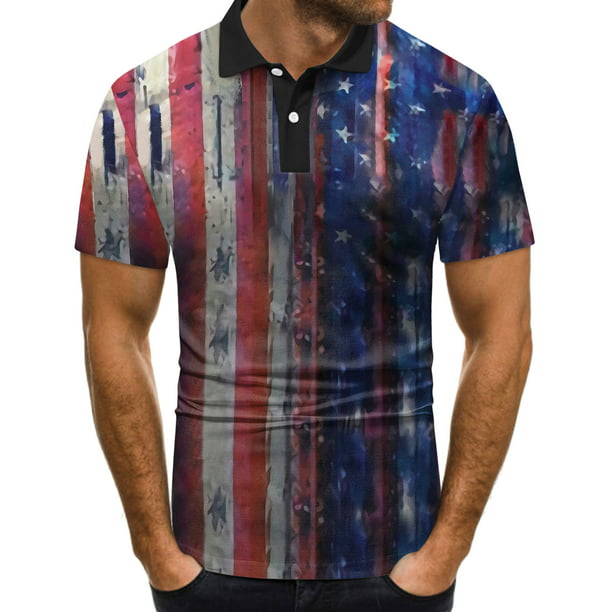 Mens Patriotic Shirts American Flag Button Down Shirts - Walmart.com