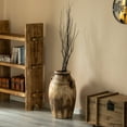 thumbnail image 4 of 23-Inch Brown Antique-Inspired Fiberglass Tall Floor Vase - Farmhouse Boho Decor for Living Rooms, Entryway Tables, and Wedding Tables - The Perfect Table Centerpiece for Parties, and Special Events, 4 of 8