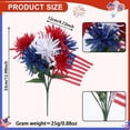 thumbnail image 3 of Patriotic Red White Blue Artificial Flower Bouquet 13.4" Floral Arrangement Indoor Outdoor Home Garden Porch Decor for 4th of July Memorial Day & Veterans Day, 3 of 7
