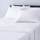 thumbnail image 1 of Juego de sábanas, 4 piezas, tela de punto algodón, suaves, incluye encimera, bajera, funda de almohada, King, blanco, liso, 1 of 4