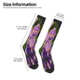 thumbnail image 2 of Gaeub butterflies and Gardens Printed Design Socks Stretchy High Tube Socks for Men Women Teens , Softball Soccer Socks for Hiking, Sport, 2 of 6