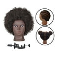 thumbnail image 2 of Clearance 2024!Human Hair Wig African Black For Styling American Head Real Hair Mannequin Manikin Head wig Headband Wigs, 2 of 7
