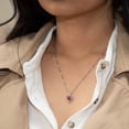 thumbnail image 2 of PEORA Created Ruby Pendant Necklace for Women Sterling Silver, Heart in Heart Shape Design, 1.15 Carats Heart Shape 6mm, with 18 inch Italian Chain, 2 of 5