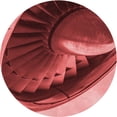 thumbnail image 1 of Ahgly Company Tapis d'Intérieur Rond Lavable en Machine Rouge Canneberge Transitionnel, 4 Pieds Rond, 1 of 7