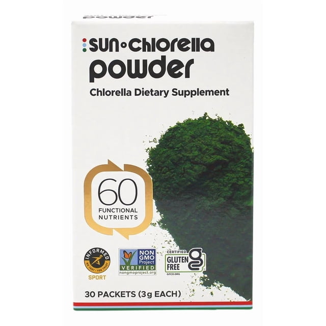 Sun Chlorella | Powder Suplemento Alimenticio en Polvo 30 Sobres de 3 g