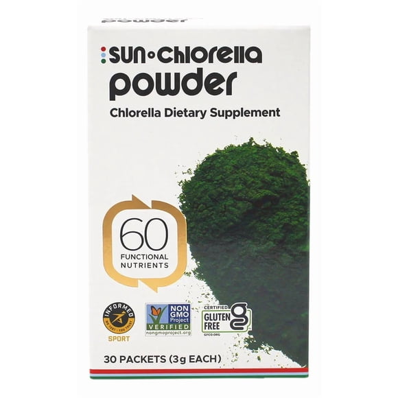 Sun Chlorella | Powder Suplemento Alimenticio en Polvo 30 Sobres de 3 g
