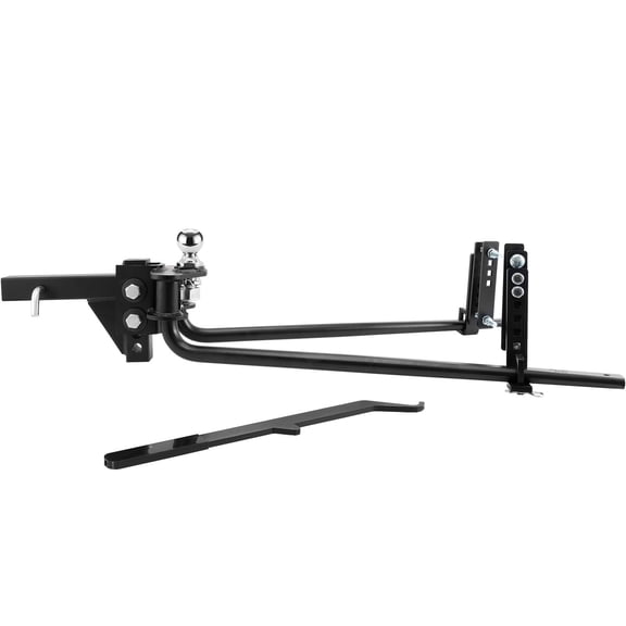 Weight Distribution Hitch, 1,000 lbs Weight Distributing Hitches Kit with Sway Control for Trailer, 2-In Solid Steel Shank, 2-5/16 in Alloy Steel Ball, Powder Coated Load Leveling Hitch, Black
