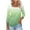 Green, variant on aidice Plus Size Tops for Women Casual Comfy Square Neck Shirts 3/4 Sleeve Gradient Color Tee Shirts