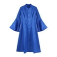 thumbnail image 4 of TiaoBug Robe pour Femmes d'Église et de Clergé à Manches Évasées Robe Élégante Robe Maxi de Clergé Robes de Pasteur d'Église Bleu P, 4 of 7