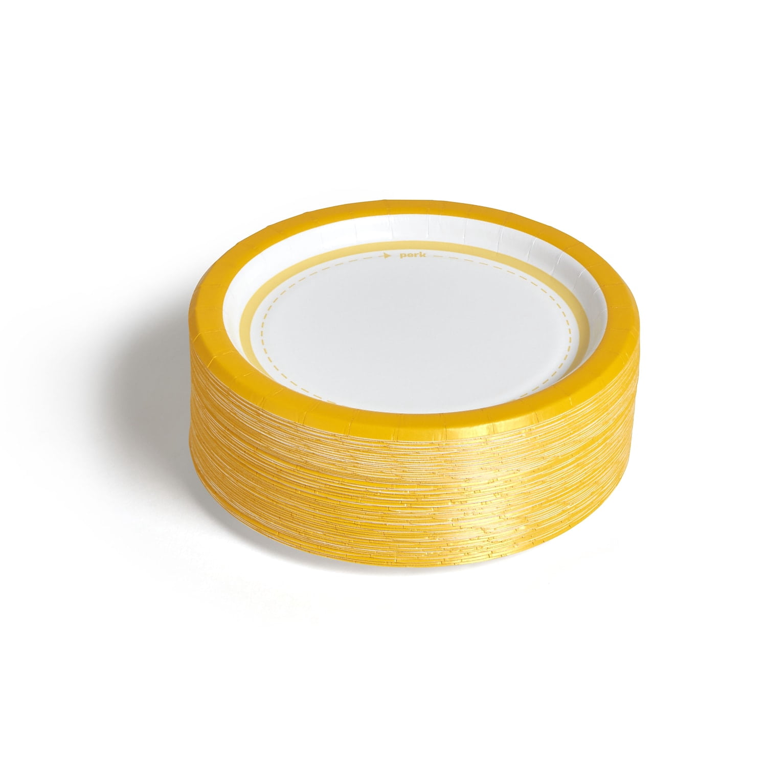 Perk Paper Plates 6 Yellow/White 125/Pack PK54328