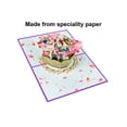 thumbnail image 4 of Elegant Tulips and Butterflies Basket 3D Greeting Card with Envelope Stylish Florals Birthday Cards for Women Wife, 4 of 11