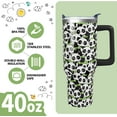 thumbnail image 4 of Panda Gifts 40 Oz Tumbler with Handle and Lid Straw, Cute Panda Bear Stainless Steel Double Walled Vacuum Insulated Cup, Animal Lover Birthday Gifts for Women Men, 4 of 6