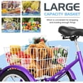 thumbnail image 4 of MOONCOOL 16 inch Kids Tricycle, Single-Speed Three Wheeled Bike for 3'9" to 4'9" 3-13 Year Old Boys & Girls, Children Stable Trike with Large Rear Basket, 4 of 6