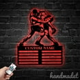 thumbnail image 5 of Handmadetneonsign Wrestling Medal Hanger, Trainer Metal Sign Wall Decor, House Metal Decor 54341, 5 of 5