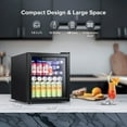 thumbnail image 7 of Havato 1.3Cu.Ft Beverage Cooler, 12 Bottles and 48 Cans Mini Refrigerator, Electronic Touch LED Light, Home/Bar/Office, 7 of 7