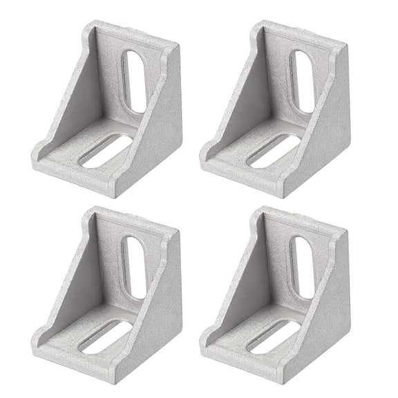 Inside Corner Bracket Gusset, 40mm x 40mm for 4040 Series Aluminum Extrusion Profile , 4 Pcs (Silver)