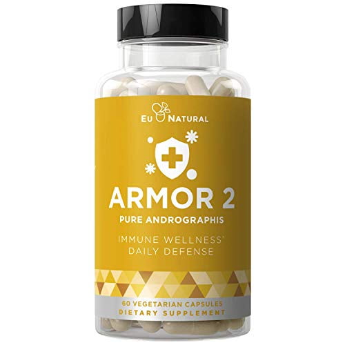 Armor 2 ANDROGRAPHIS Pure 800 MG - Healthy Immunity Function, Physical Wellness, Potent Strength for Seasonal Protection - Full-Spectrum & Standardized - 60 Vegetarian Soft Capsules