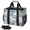 Multicolor 2, variant on Cupcakes Reusable Grocery Bag 33L Large Foldable Shopping Bag with Detachable Shoulder Strap & Mesh Pockets, for Beach Camping Travel, Hearts