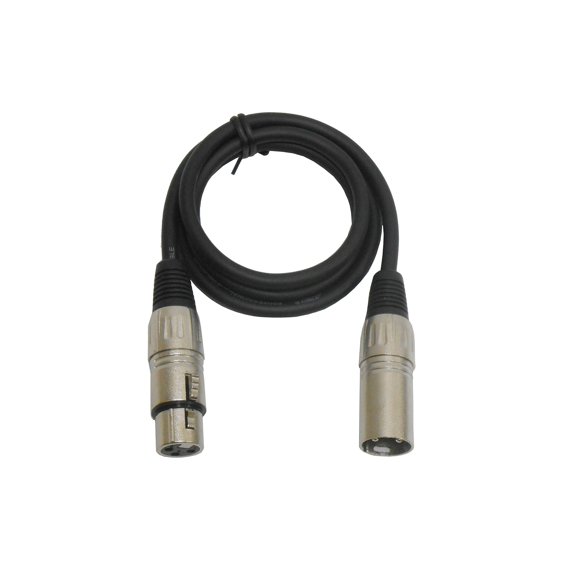 Audio2000'S Adc2037-P Cable De Micrófono Xlr Macho A Hembra De Extensión De Audio De 3 Pines, 3 Pies (Punta A Punta)