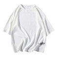 thumbnail image 1 of T-shirt Homme Manches Courtes Style Kong Polyvalent 5 Quarts Manches Courtes Simple Chemises Homme Blanc TTG, 1 of 4