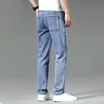 thumbnail image 5 of QHFBli Mens Slim Fit Stretch Jeans Skinny Jeans for Men, Distressed Straight Leg Fashion Comfort Flex Waist Pants, 5 of 9