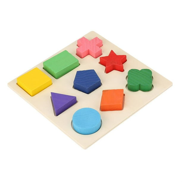 LYUMO Funny Children Wooden Geometry Shape Wooden Puzzle Stacking
