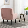thumbnail image 5 of Living Room Chairs Modern Soft Velvet Material Ergonomics Accent Chair Living Room Chair Bedroom Chair Home Chair With Black Legs For Indoor Home,Accent Chairs, 5 of 20