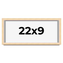 22x9 Frame Beige Real Wood Picture Frame Width 0.75 inches | Interior Frame Depth 0.5 inches |
