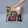 thumbnail image 2 of Carolines Treasures AM1001-UPW1414 Monogram - Retro in Black Decorative   Canvas Fabric Pillow AM1001 14Hx14W multicolor, 2 of 4
