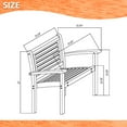 thumbnail image 6 of Amazonia Milano 1-Piece Stackable Chair | Eucalyptus Wood | Ideal for Outdoors and Indoors, Brown, 6 of 8