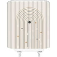 thumbnail image 3 of Mid Century Shower Curtain Abstract Rainbow Curve Lines Modern Aesthetic Boho Minimalistic Retro Neutral Contemporary Art Bathroom Decor Fabric Set with Hooks(70" WX70 H), 3 of 3