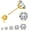 B: Gold (White CZ 2-6mm), variant on 316L Surgical Stainless Steel Threadless Flat Back Earrings 2-6mm Hypoallergenic CZ Cartilage Earrings Studs Set Push-in Flat Back Stud Earrings Tragus Helix Piercing Jewelry for Women and Men