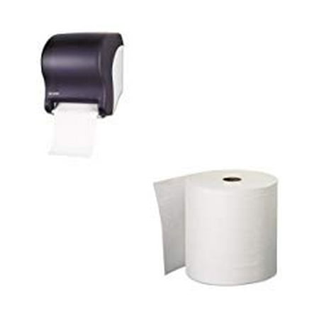 Kleenex White Hard Roll - KITKIM11090SJMT8000TBK Value Kit KLEENEX 11090 White Hard Roll Paper Towels KIM11090 and San Jamar T8000TBK Bl