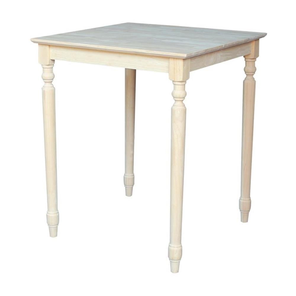 Solid Wood Top Table  Turned Legs