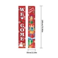 thumbnail image 2 of Bearachild 1 par de carteles navideños, letrero de porche de Navidad, cartel de puerta de Navidad de tela Oxford, decoración de fiesta para colgar en la Kits de decoración para fiestas X Bearachild HA000240-17B, 2 of 6