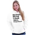 thumbnail image 4 of Matthew Mark Luke John Squad Unisex Plus Fleece Graphic Hoodie Brisco Brands 5X, 4 of 5