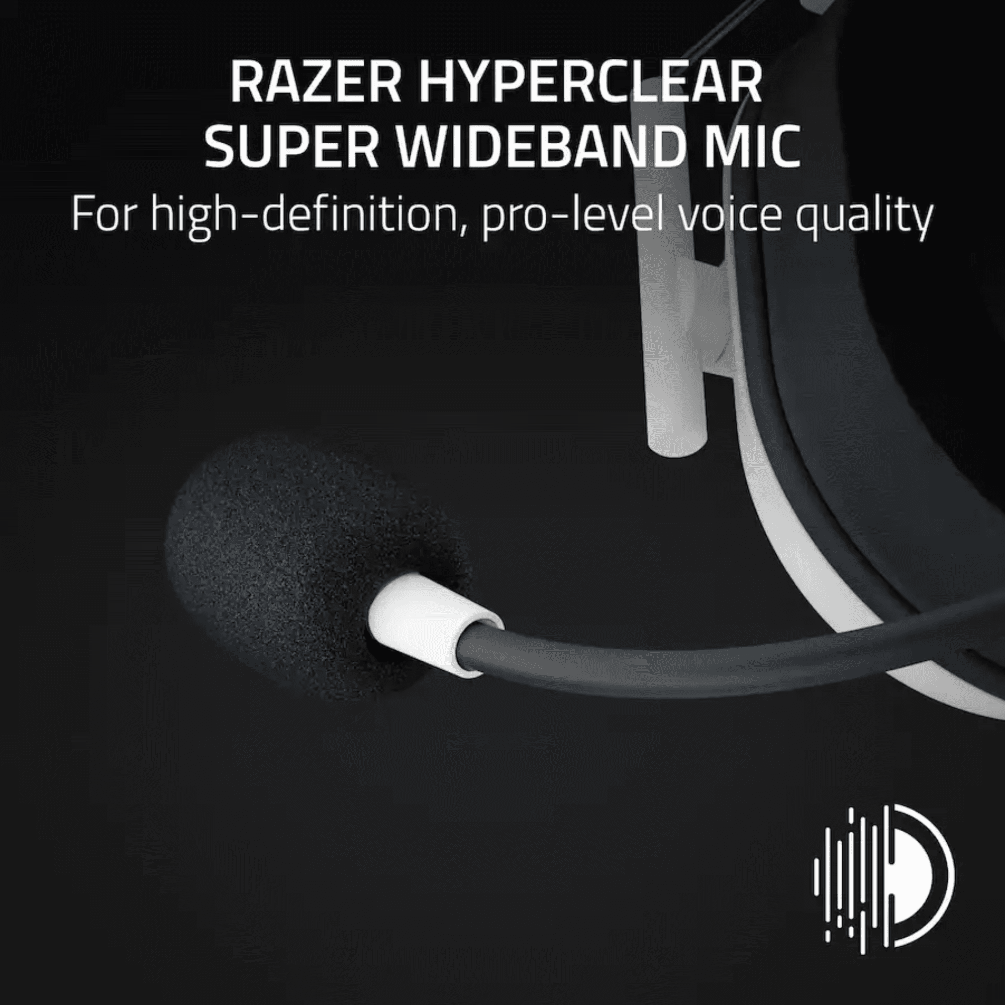 Razer BlackShark V2 HyperSpeed Wireless Gaming Headset - THX Spatial Audio - Bendable Mic - 50mm Drivers - 2.4GHz, Bluetooth or USB - 70 Hr Battery w/USB Type C Charging - White