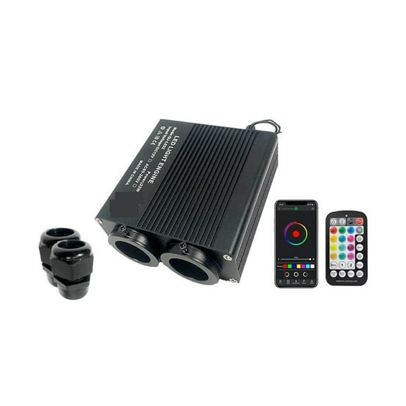 Optic Fiber Lights Double Heads CAR Smart APP LED Engine Control Cable Starry Effect Ceiling RGBW Phone WAPP Room New ,Safe to Use