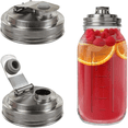 thumbnail image 4 of 2Pc Wide Mouth Mason Jar Stainless Steel Pour Spout Lid,Reusable Mason Jar Lids for Wide Mouth Mason Jars,Without Handle, 4 of 7