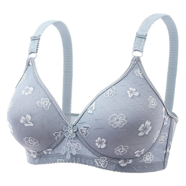 PEASKJP Strapless Bra Wireless Full Coverage Bra with Back and Side  Support, Gray 38/85