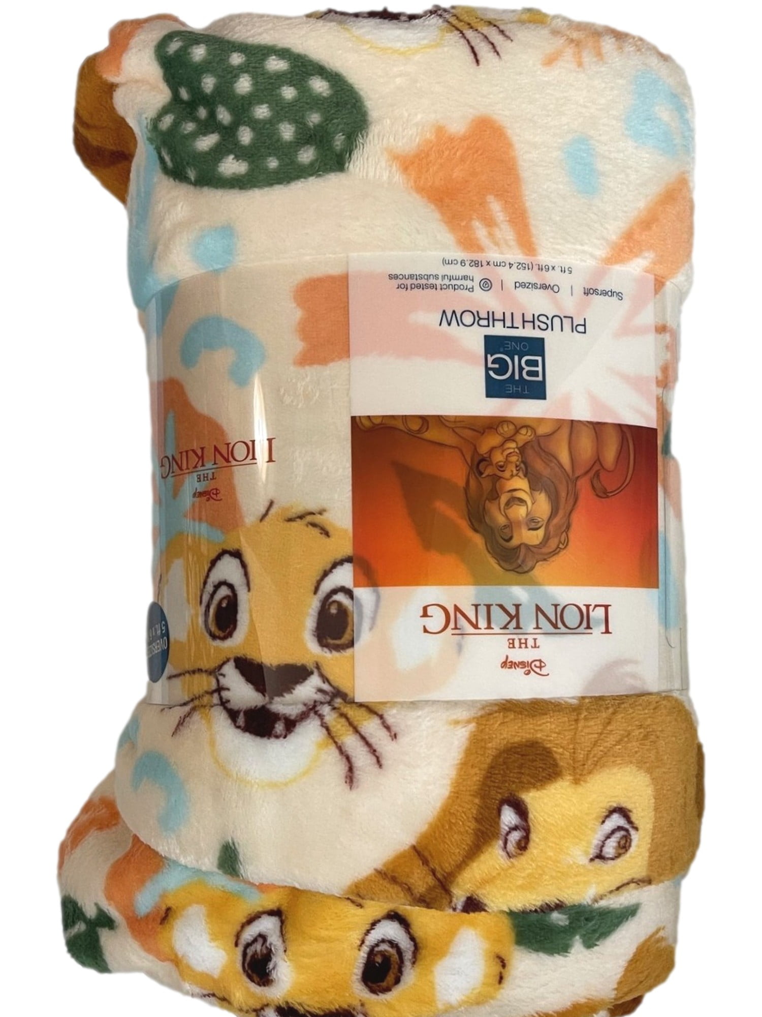 Big One Oversized Plush Disney The Lion King Throw Blanket, 5'x6'