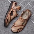 thumbnail image 4 of SHENGXINY Summer Sandals Men Leather Classic Roman Sandals 2022 Slipper Outdoor Sneaker Beach Rubber Flip Flops Men Water Trekking Sandals, 4 of 5