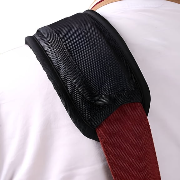 QAYOZ Back Relief Widened Guitar Strap Shoulder Pad for Acoustic and Electric Guitar Straps Soft Long and Comfortable