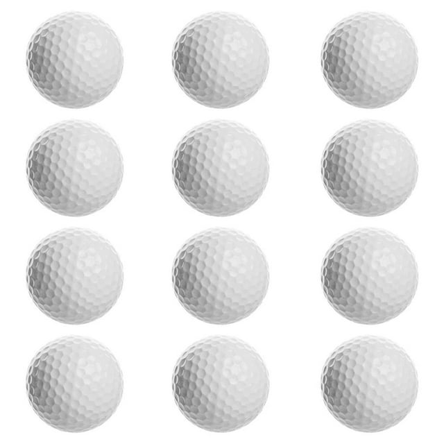pitrice 12 Pcs Balles d'Entraînement Blanches Balles de Golf pour Swing Pratique Driving Range Usage Domestique