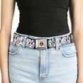 thumbnail image 5 of Looney Tunes Belt, Seatbelt Buckle Belt, Bugs Bunny Expressions Stacked White Black Gray, Youth 22 to 32 Inches, 5 of 9