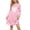 Pink, variant on ATORRE Girls Bowknot Long Sleeve Dress Lightweight Cute Polka Dots Loose Crewnecke Swing Satin Dresses for Daily Fall Winter 2026 Purple 7-8 Years