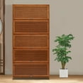 thumbnail image 2 of 10-Tier Bamboo Shoe Cabinet – 11 Tier Storage, Flip-Up Doors, 33 lbs Per Shelf, Multi-Use Floor Standing Cabinet for Living Room, Bedroom, Garden, 2 of 11