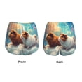 thumbnail image 3 of Susaid Cloud Guinea Pig Print Women's High Waisted Running Shorts Quick Dry Athletic Gym Track Workout Shorts Zip Pocket-XX-Large, 3 of 7