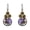 Black Rhodium, variant on Amethyst Gemstone Earring