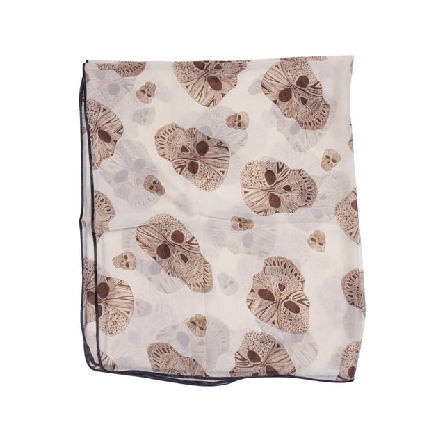 Foulard Thème Jour des Morts - Beige